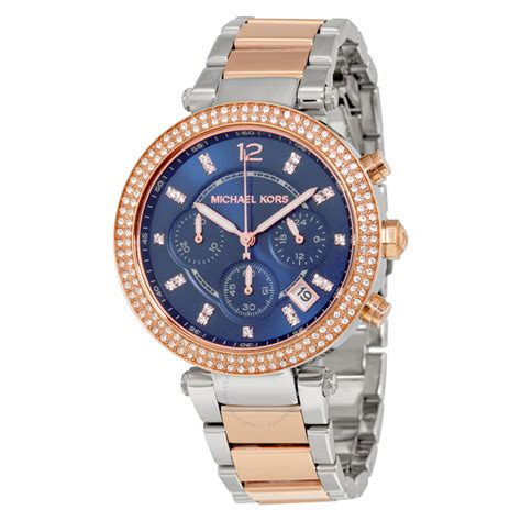 michael kors watch mk6141|Michael Kors Parker Chronograph Blue Dial Two.